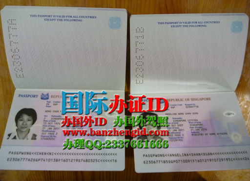新加坡护照样本Singapore passport